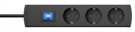 Kopp 232605019 UNOversal 3-way anthracite 3m power strip