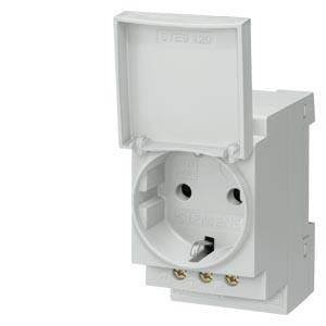 Siemens 5TE6801 SCHUKO socket 16A with cover