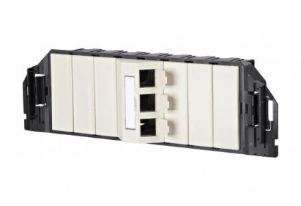 METZ CONNECT E-DATsubw 3x8 (8) GB3 empty data connection box pearl white, 1309360301-E