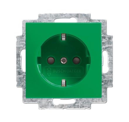 Busch-Jaeger 20 EUCB-13-914 SCHUKO® socket insert, with increased contact protection green RAL 6032