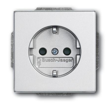 Busch-Jaeger 20 EUCRB-83 SCHUKO® socket insert without spreader, with increased contact protection aluminum silver