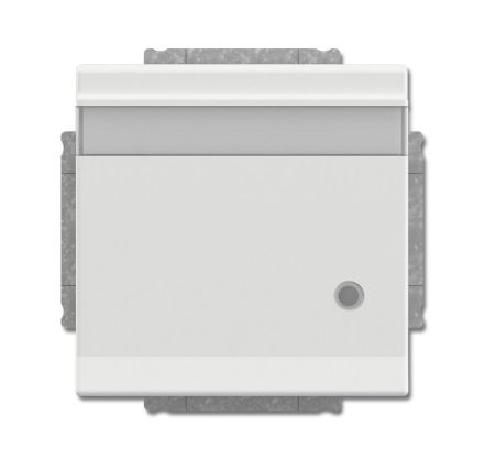 Busch-Jaeger 20 EUKNBL-884 SCHUKO® socket insert, with hinged lid, labelling field and LED control light, studio white matt