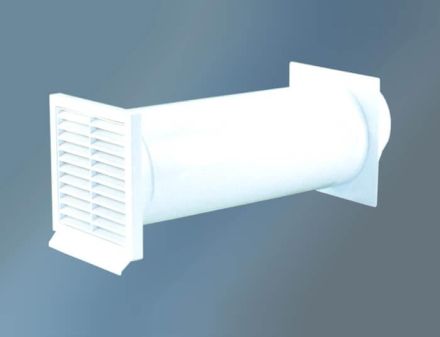 Quellmalz 12.32005 1232005 Wall box round with backflow flap, white