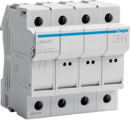 Hager LSN404 3P+N 25A 400V L32 4M fuse element