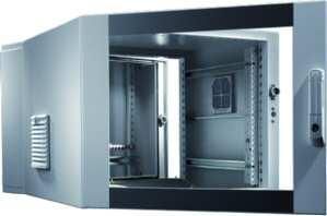 RITTAL 7709735 EL wall-mounted distribution housing 3-part 9U with glass door WHD=600x478x573mm