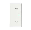 Busch-Jaeger 6237-21-884 Rocker switch, 2-way left, with symbol 'Play/Pause' studio white matt