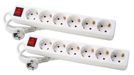 Kopp 120913853 6-way white power strip