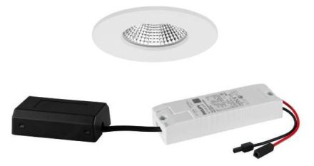 Brumberg 41480173 230V AC 7W 3000K structured LED recessed ceiling spotlight