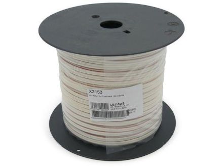 Televes 496013 LS215WS 2x1.5 mm white 100m spool speaker cable