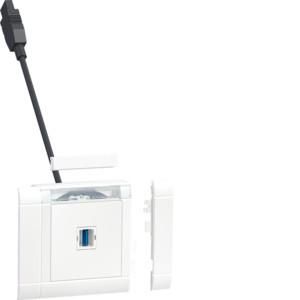 TEHALIT GMSET119016 USB3 Type A traffic white multimedia connection set