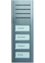 TCS ASX13004-0010 ASX 4 buttons AP EN 1 row silver audio outdoor station