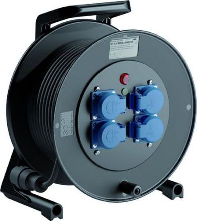 Schill 27044424000 GT 310.MD4L.40KS315 4-way SCHUKO 40m special rubber cable drum