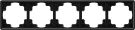 Gira 021547 cover frame 5f S-Color black