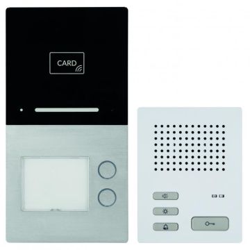 HHG Villa Audio Set 2 RL 2-family audio outdoor station set audio with integrated RFID and Bluetooth