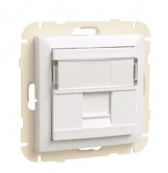 EFAPEL COV RING W/SING SUPPORT F/RJ45 CONN MATTE BK