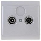 Kopp 113020083 antenna socket TV/RF, silver