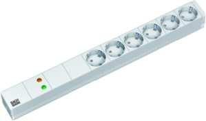 Bachmann 333.402 power strip 19 inch 1U 6-way GVS without switch
