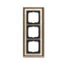 Busch-Jaeger 1723-846 cover frame, 3-way frame antique brass decor ivory white