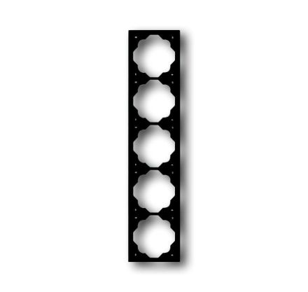 Busch-Jaeger 1725-775 cover frame, 5-way frame black matt