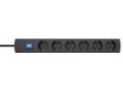 Kopp 233205001 UNOversal Plus 6-way anthracite 1.4m ÜS power strip