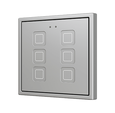 ZENNIO ZVIT70X6S KNX pushbutton sensor Tecla 70 | 6-fold | silver