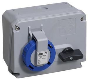 ABB Stotz-Kontakt 332MHS9W, Switchable wall socket, 32 A 9h, IP67, 3P+E, 2CMA167858R1000