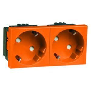 Hochköpper 00517611 D 6212.33 EMS SI WI 2-way orange socket SCHUKO