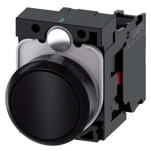 Siemens 3SU1100-0AB10-1CA0 push button 22mm round black 1OE