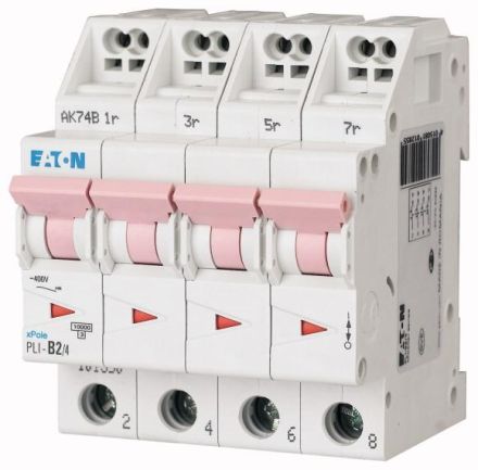 Eaton PLI-C2/4 circuit breaker, 2A, 4p, C-Char , 101357