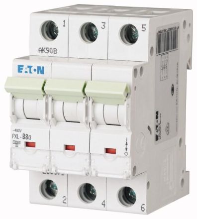 Eaton PXL-B8/3 circuit breaker, 8A, 3p, B-Char , 236379