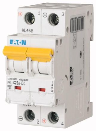 Eaton PXL-C25/2-DC circuit breaker, 25A, 2p, C-Char, DC , 236718
