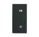 Busch-Jaeger 6237-21-885 rocker switch, 2-way left, with symbol 'Play/Pause' black matt