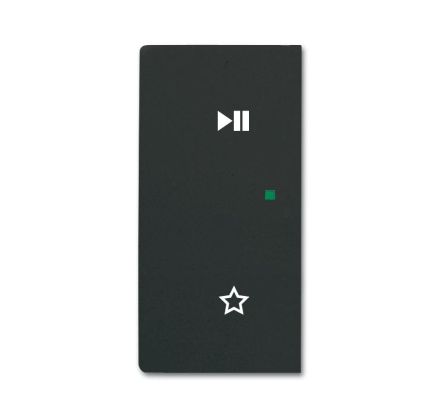 Busch-Jaeger 6237-21-885 rocker switch, 2-way left, with symbol 'Play/Pause' black matt