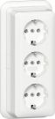 Gira 478911 3f K/P AP RW socket SCHUKO