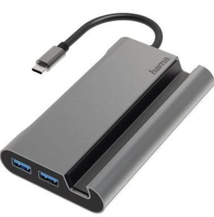 Hama 200102 'Connect2Mobile', LAN/Ethernet, 7 Ports USB-C Hubs