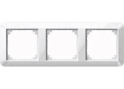 MERTEN 389319 frame 3-way polar white glossy 1-M