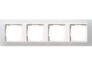 Gira 0214334 4-way cover frame for pure white Gira Event Opaque White