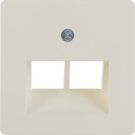 Berker 146902 central plate UAE socket 2-way white, glossy central plate system