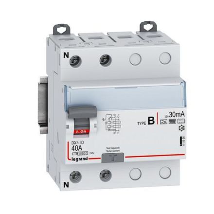 Legrand 411956 DX3 40A 2-pole 30mA Type B 230VAC N residual current circuit breaker