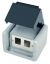 Telegärtner H02000A0070 for 2xAMJ module, 75x86x58 surface-mounted housing IP44 grey