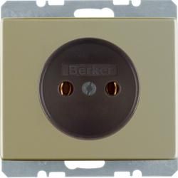Berker 6161140001 socket without protective contact light bronze, metal Berker Arsys