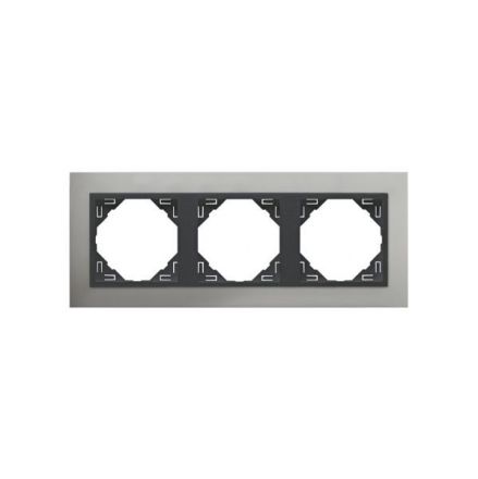 EFAPEL TRIPLE FRAME ALUMINIUM/GRAY