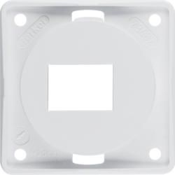 Berker 945572509 Support plate for AMP Modular Jacks 1-way polar white, glossy Integro inserts