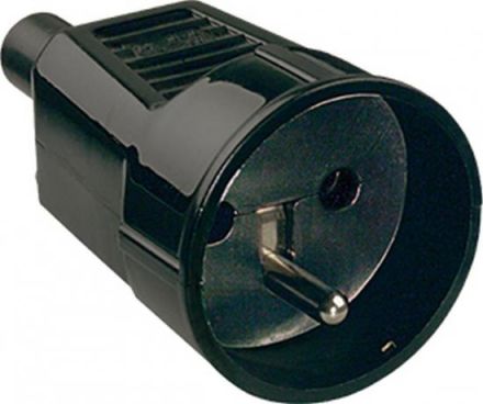 Bachmann 912.173 coupling with earthing pin, B/F, black