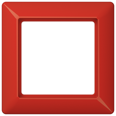 Jung AS581BFRT frame 1-way, vertical and horizontal mounting, thermoplastic, AS 500, red