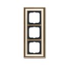 Busch-Jaeger 1723-848 cover frame, 3-way frame brass antique ivory white