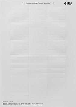 Gira 145500 Labeling sheets 51.27.0mm Accessories