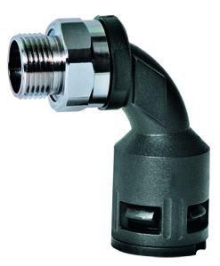 Flexa 15020019214 RQBK90DR-N AD28.5N PT 3/4 inch black plastic quick connector