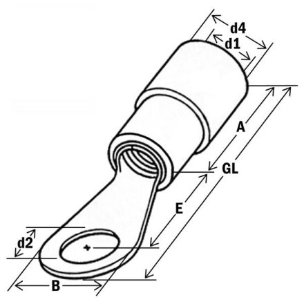 HAUPA 260682 tubular cable lug 6qmm M3,5 multi-wire