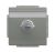 Busch-Jaeger 20 EUKNBSL-803 SCHUKO® socket insert, with hinged lid and lock, metallic grey